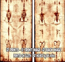 SHROUD OF TURIN  (2) CLOTHS (1) Back& (1) BACK - 42x89" CLOTH