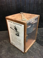 Vintage 1960's Porton Mark 1 Resuscitator Medical Device in Wood Box