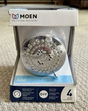 NIB Moen Adler 4 Setting Silver Shower Head - Factory Sealed