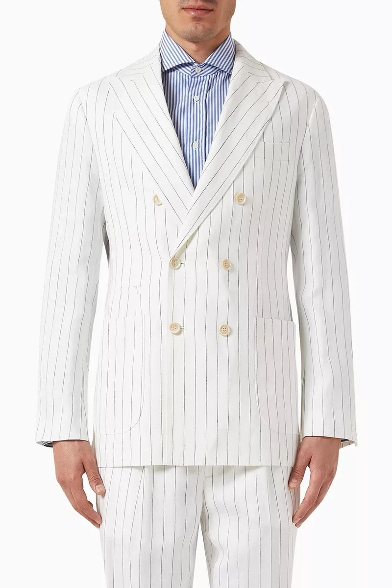 Brunello Cucinelli Linen Double-Breasted Suits & Blazers for Men