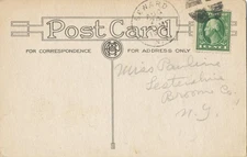 Fancy Cancel on comic postcard - Postmarked SEWARD, NY - Aug 1914