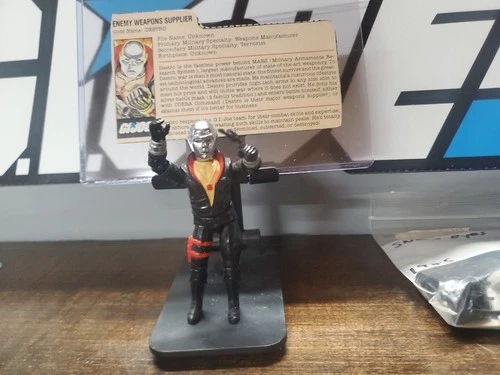 Destro V1 100% Complete G.I. Joe 1983 Hasbro Vintage W/ File card