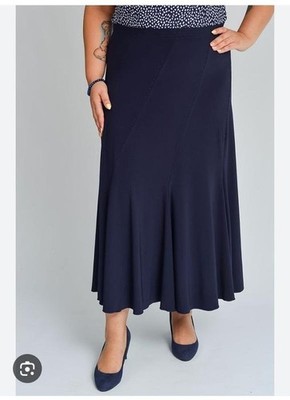 Women Joseph Ribkoff Skirt Navy Chiffon L