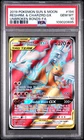 2019 POKEMON SUN & MOON UNBROKEN BONDS FULL ART/RESHIRAM & CHARIZARD GX PSA 10