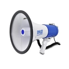 Pyle Megaphone Speaker PA Bullhorn with Siren Alarm & Adjustable Volume