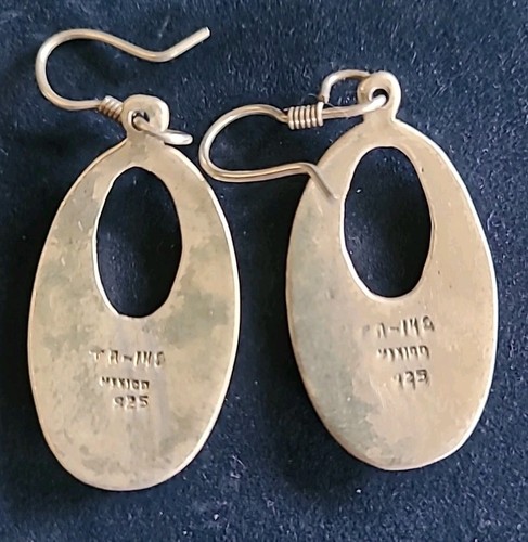 Pendientes colgantes Taxco vintage de 2" de plata esterlina 925 Story Teller 12,7 gramos - Imagen 3 de 6