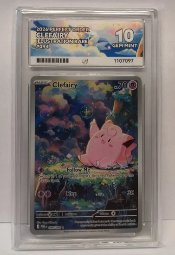 Pokemon TCG Clefairy 094/088 Perfect Order ACE Gem Mint 10 Perfect Sub Grades
