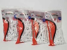 Pride Golf Tee (Lot of 4) 3-1/4 White Golf Tees 90 Count In Each Pack -NEW
