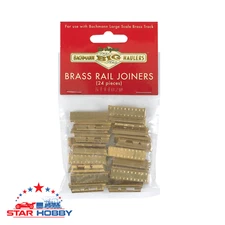 Bachmann Trains 94657 G Scale Brass Track Brass Rail Joiners (Pack of 24)