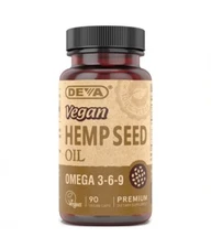 Deva Vegan Hemp Oil, Organic, Cold-Pressed & Unrefined,