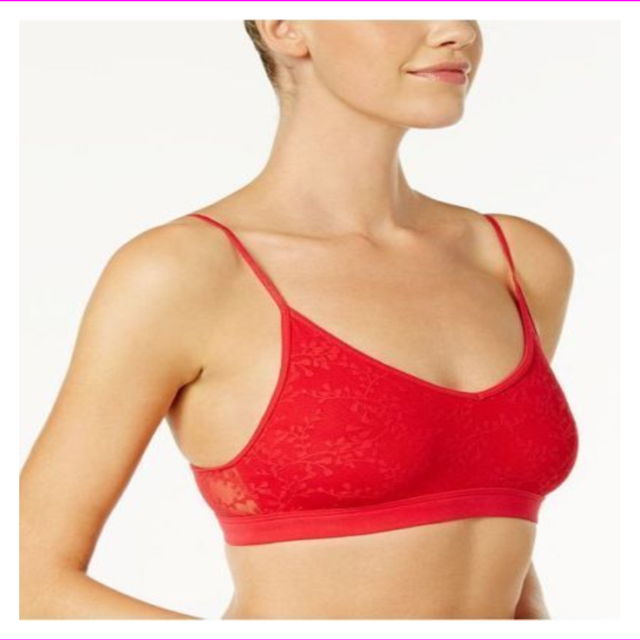 red calvin klein bralette