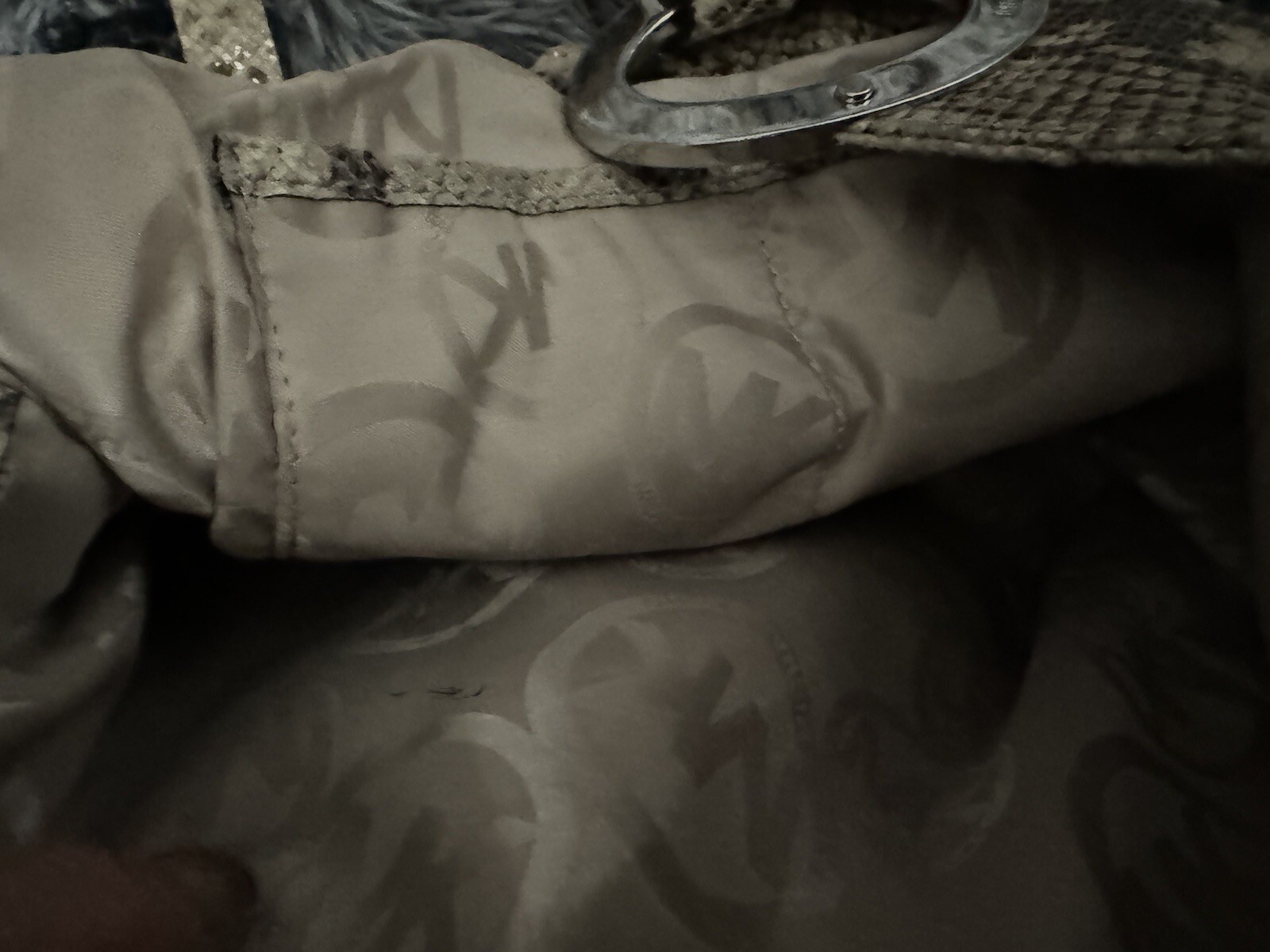 MICHAEL MICHAEL KORS Leather Python Pattern Shoul… - image 4