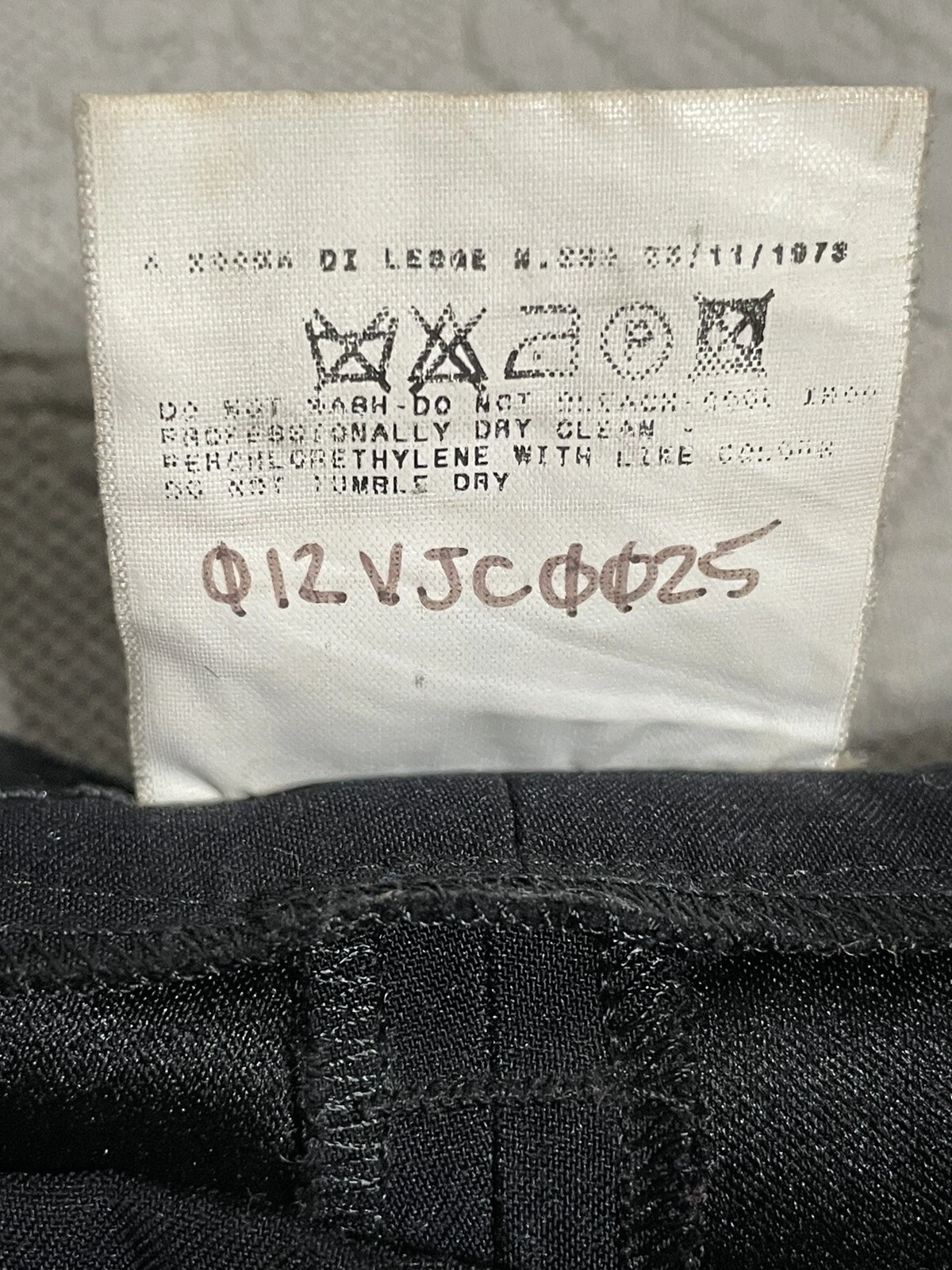 VERSACE Jeans Couture ITTIERRE SPA Nero Vestito Pantalone Vintage anni 90 Italia 36x28 1 2