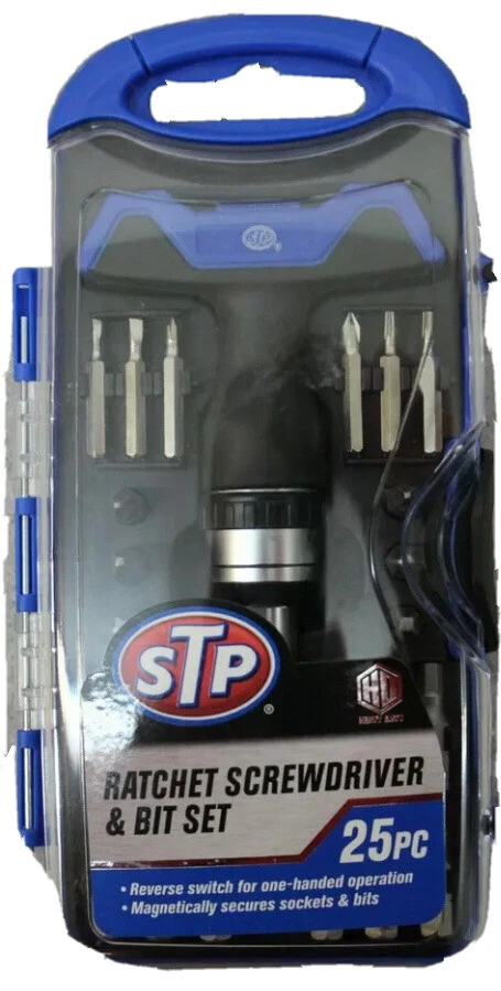 Stp ratchet screwdriver sale and bit set