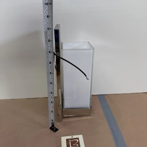 George Kovacs P1700 Chrome Wall Light Sconce 613 Wattage Frosted Glass Rectangle - Picture 20 of 24