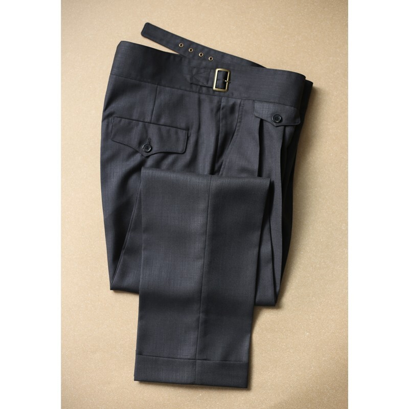 Men's Gurkha Thin Linen Casual Loose High Waisted Pants Summer Trousers S-5XL
