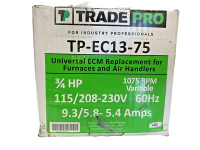 TRADEPRO Universal ECM Replacement Motor for Furnaces, Air Handlers TP-EC13-75