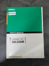 ONE  Kobelco SK35SR Hydraulic Excavator Factory Parts Catalog Manual