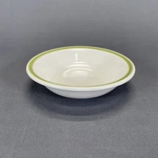 Stonybrook Stoneware by Japan Rim Fruit/Dessert Bowl Yellow Flowers Green Band