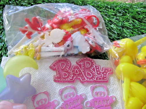 Baby Shower bottles ducks Disney babies assorted cake decoration toppers picks - Picture 3 of 6