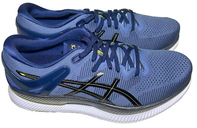 ASICS Mens Size 10 MetaRide Running Shoes Grey Floss/Black Sneaker FLYTEFOAM New