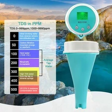 6 in 1 Digital Water Quality Monitor PH/EC/CL/TDS /ORP/Temp Tester Bluetooth APP