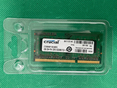 Crucial 2GB DDR3 PC3-10600 204-Pin SODIMM Memory Module (CT25664BF1339)