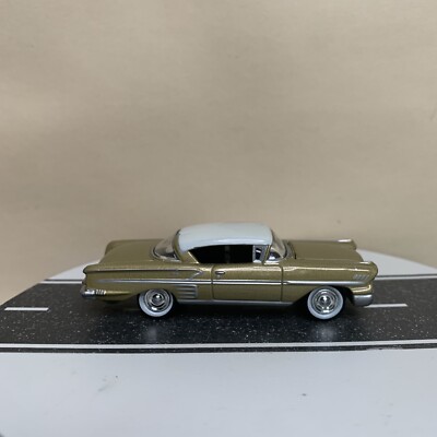 Johnny Lightning American Chrome 1958 Chevy Impala Hardtop Gold/White Roof 1:64 