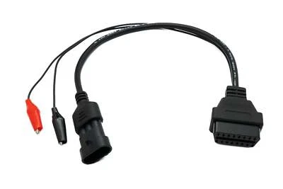 SYSTEM-S Cavo OBD 30 cm OBD 2 femmina per Fiat 3pin nero per diagnosi auto