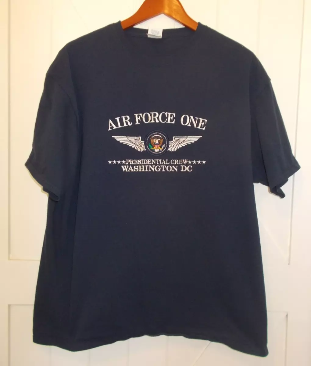 Air Force One Presidential Crew Washington DC Embroidered T Shirt Size 2XL