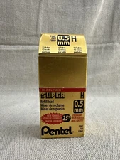 Pentel Super Hi-Polymer Fine Point Lead Refill ~ 0.5mm / HB / 144 Pieces