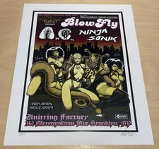 Blowfly Clarence Reid Concert Art Poster signed Anal C☠️nT Ninja Sonik AxCx