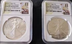 2 - 2025 (P) American Silver Eagle with eagle privy  "8 ERA Gem Uncirculated"