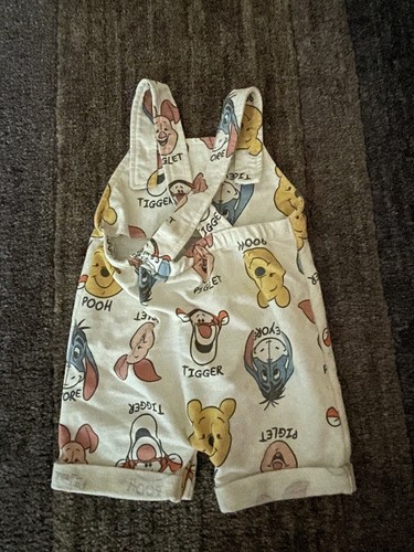 Disney Tigger Winnie Puuh Baby French Terry kurze Latzhose - Bild 4 von 4