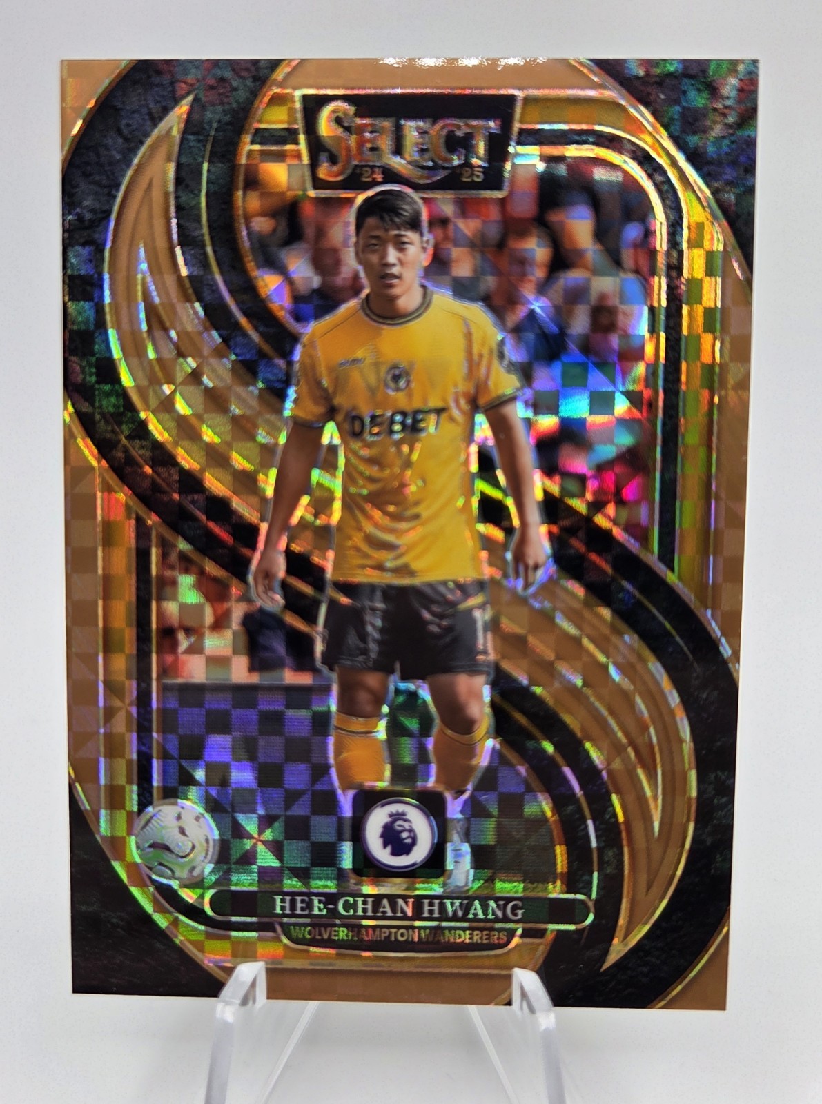 2024-25 Panini Select EPL Hee-Chan Hwang Bronze Checker Prizm /125 Wolves #130