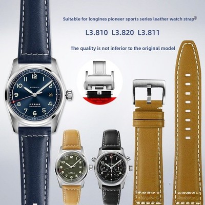 For Longines Spirit L3.810/L3.820/811 Genuine Leather Watch Band Strap 21 22mm