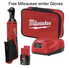 Milwaukee M12 IR-201B 12v 3/8" Sub Compact Impact Ratchet Inc 1x 2.0Ah Battery