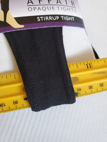 Stirrup Tights Leg Affair Black Opaque One Size Nylon Spandex NOS - Picture 8 of 10