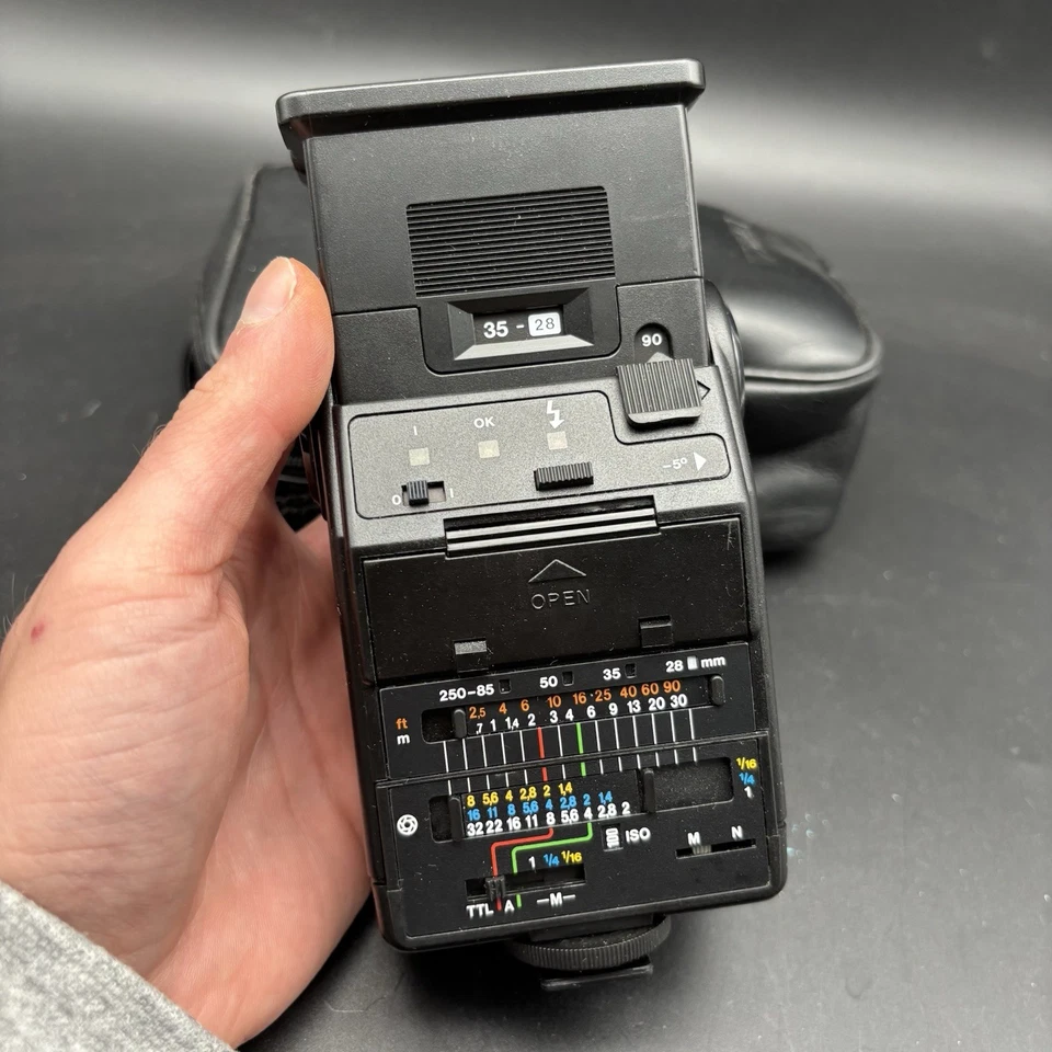 Metz Mecablitz 28 AF-1 Blitzgerät Flash Antiquität Foto Kamera Etui Technik alt - Bild 3 von 4