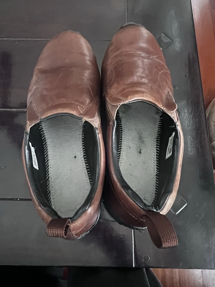 Mocasines sin cordones Merrell Jungle Moc para hombre talla 11 W de cuero marrón ⚠️SIN PLANTILLAS Foto 2 de 4