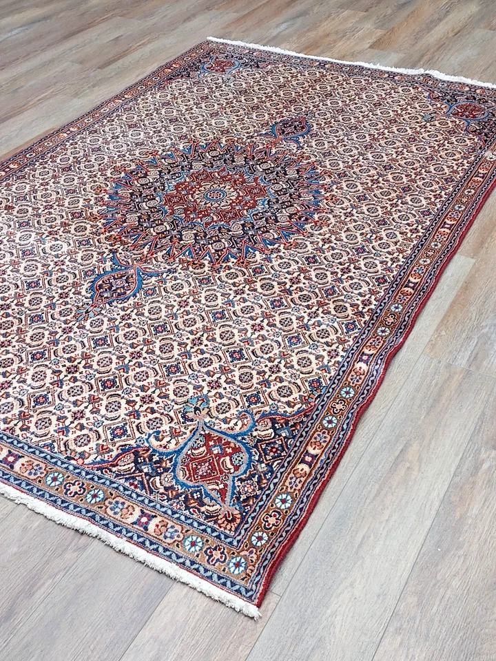 Turkish Rug Fish Design Vintage Rug,Turkish Geometric Bohom Rug, 5x8 Ft - Image 2 of 4