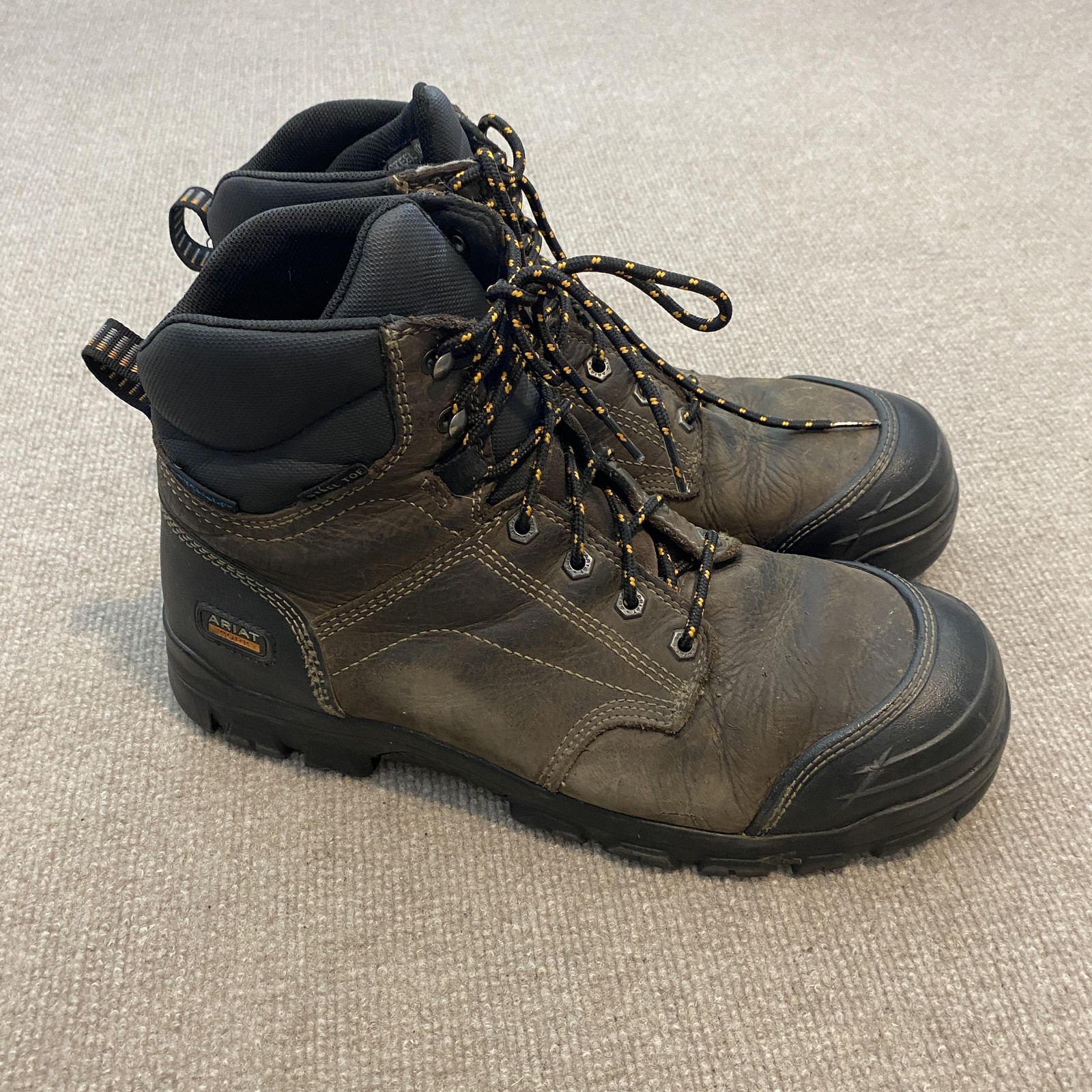 Ariat Work Boots Mens Size 13D Brown Leather Steel Toe Waterproof DRYShield