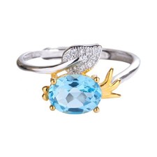 S925 Sterling Silver Gemstone Ring for Women