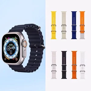 Bracelet en silicone Ocean pour Apple Watch S11 Ultra3 S10 S9 S8 S7 SE Bande de veille sportive