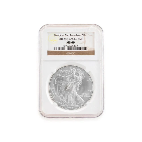 2012 S 1 Oz NGC MS 69 Early Releases 999 Fine Silver American Eagle Liberty Coin