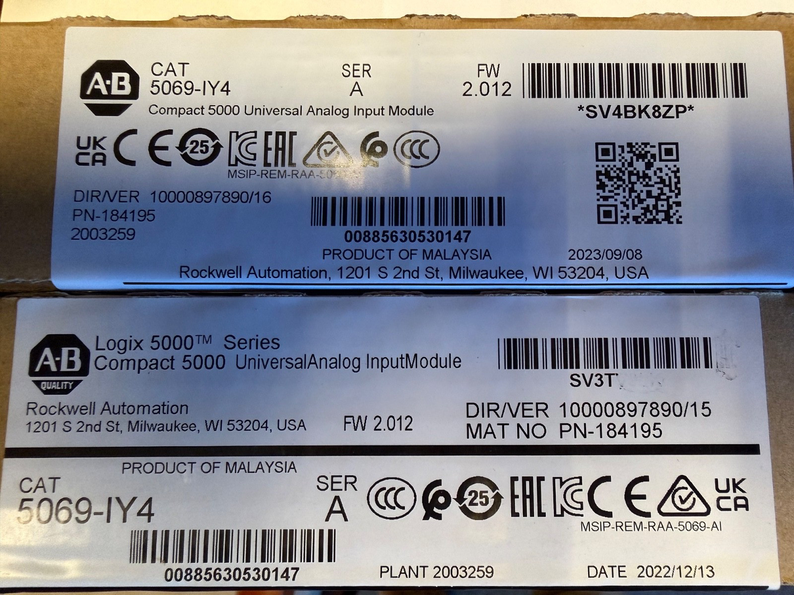 New Allen-Bradley 5069-IY4 Compact 5000 Universal Analog Input Module