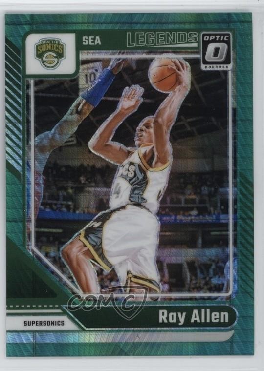 2024 Panini Donruss Optic Legends Green Hyper Prizm /249 Ray Allen #240 HOF 4f5