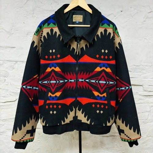 Pendleton Jacket High Grade Western Wear Chief Joseph Native Wool Aztec Vintage