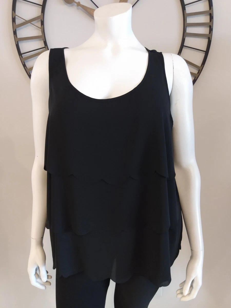Top Sans Manches Torrid Taille 0X/12 Violet Uni - Plissé Et Volants, Doublé, Neuf Avec étiquettes