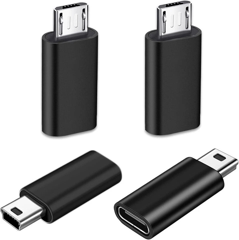USB C auf Micro 4x & Mini USB Adapter | Schnellladen 2.4A & 480Mbps - Bild 3 von 4